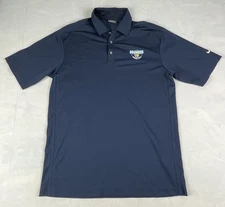 Nike Golf Polo Mens M Howies Hockey Tape Logo Navy Blue S/S Lightweight