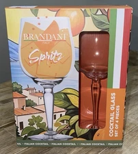 NEW Aperol Spritz Balloon Glassware 18 Oz Set Of 4