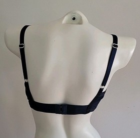 Dita Von Teese Madame X Wireless Bra 34D Navy Blue Cut Out D52945 Pinup Sexy