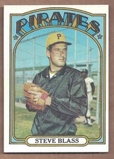 1972 Topps #320 STEVE BLASS **CENTERED** NEAR MINT CONDITION