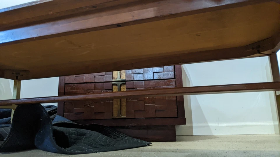 Mesa de centro DREXEL Kipp Stewart Suncoast de latón MCM AÑOS 50 60 ORIGINAL Foto 4 de 4