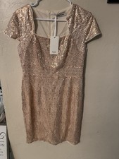 Grace Karin Sequin Dress L NWT | pink Cap Sleeve Cocktail Glam