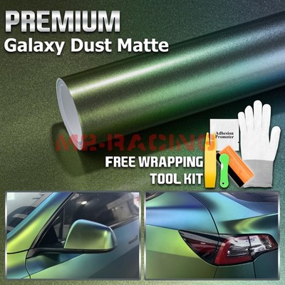 Galaxy Dust Matte Spring Green Metallic Sticker Decal Vinyl Wrap Sheet Film DIY