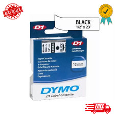 BLACK PRINT/ WHITE TAPE, 1/2 X 23