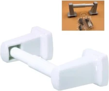 White Porcelain Toilet Paper Holder Concealed Mount Hardware Included