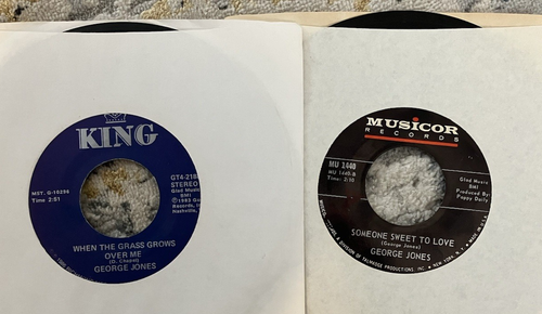 GEORGE JONES - When The Grass Grows Over Me / Tender Years (1986 7" 45) NM Vinyl - 第 1/2 張圖片