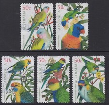 AUSTRALIA 2005 AUSTRALIAN PARROTS SET VFU S.A.