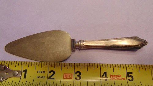 VINTAGE TARNISHED STERLING SILVER TOWLE CHEESE SERVER "VIRGINIA CARVEL" NICE!!