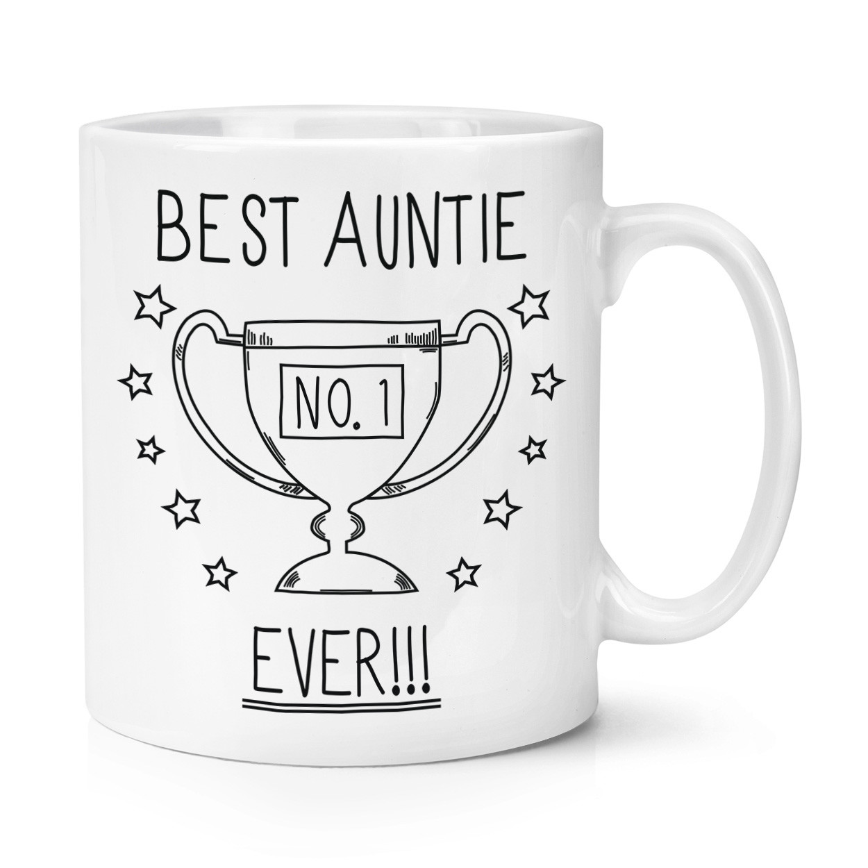 Best Auntie Ever No.1 Trophy 10oz Mug Cup - Funny Favourite Family