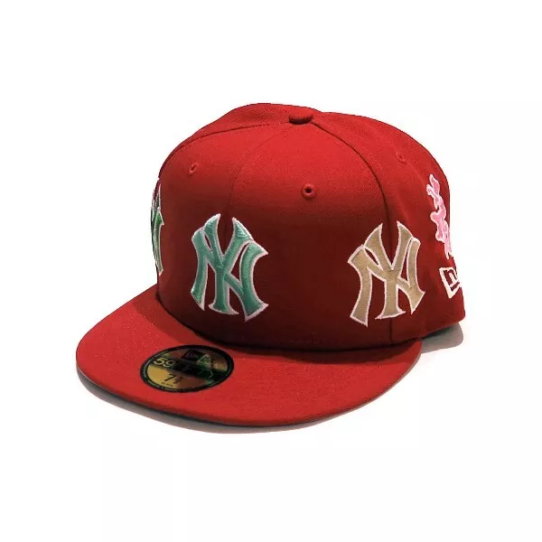 Supreme x NEW YORK YANKEES NEW ERA Cap kanji CAP New Era Caps Red 7 5/8