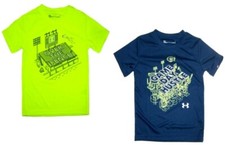 Under Armour Lot of 2 Little Boys Size 4 Heatgear Short Sleeve T-Shirts NWT