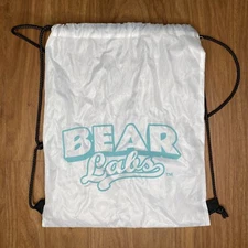 Bear Labs White Drawstring Backpack 