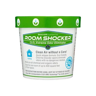 BIOCIDE SYSTEMS Room Shocker Strong Odor Eliminator for Home & Office, Eco-Friendly Chlorine ...