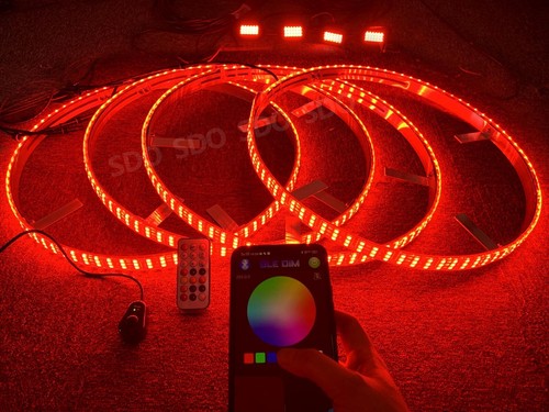 4pcs 17.5'' Triple Row Chasing LED Wheel Lights + 4pcs LED Rock Lights For Truck - Bild 11 von 13