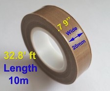 New 1pc PTFE Adhesive Tape Nonstick 0.13mm x 20mm x 10m