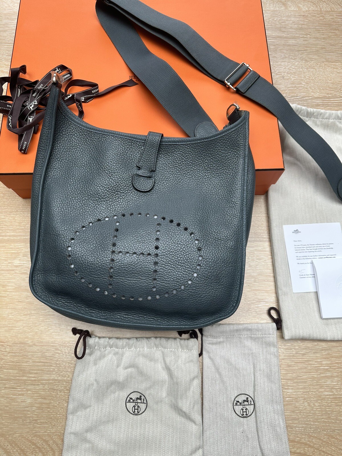 HERMES EVELYNE 111 Grand Modele GM BLUE