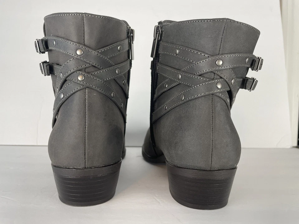 Botines Chaps talla 9,5 B Shauna para mujer gris jaspeado imitación cuero Foto 4 de 4