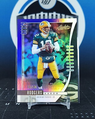 2019 Absolute Spectrum Blue #70 Aaron Rodgers Packers SP 36/50