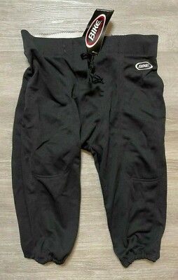 Football Pants YOUTH Bike BLACK 2-slot - fits size 30''-32'' waist - YOUTH LARGE