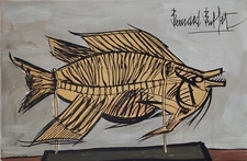 Bernard Buffet Signed Expressionist Oil Painting on Canvas - French Modern Art