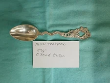 524. Alvin Sterling Teaspoon Pattern Unkown 5 7/8" 0.80 ozt. 24.9 gm No monogram
