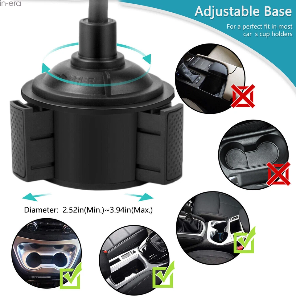 Universal 360° Adjustable Car Cell Phone Holder Car Cup Mount for Cell Phone - Image 3 of 4