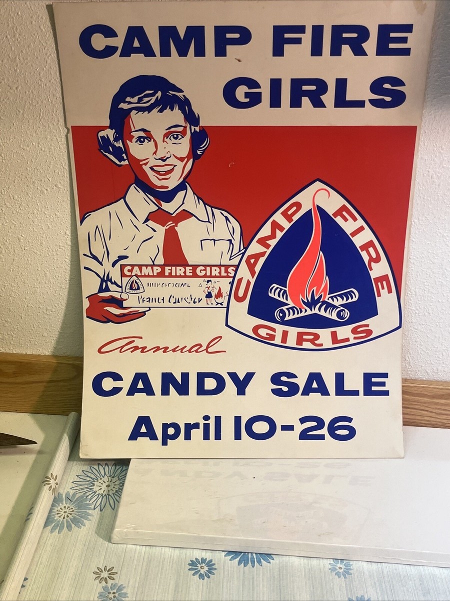 レビュー高評価の商品! Vintage Campfire Girls“Candy Sale” amazing color, very アウトドア