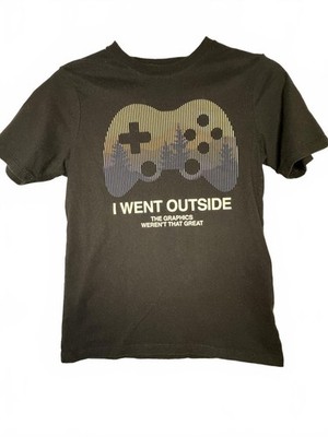 Wonder Nation Boys Black ''I Went Outside'' T-shirt Size L (10/12)