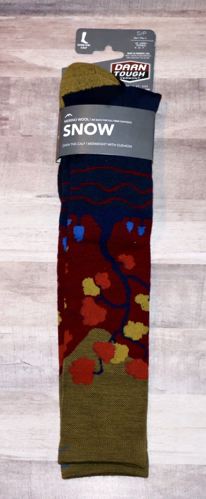 Darn Tough Snow 8046 Autumn Over The Calf Women’s Small 4.5-7