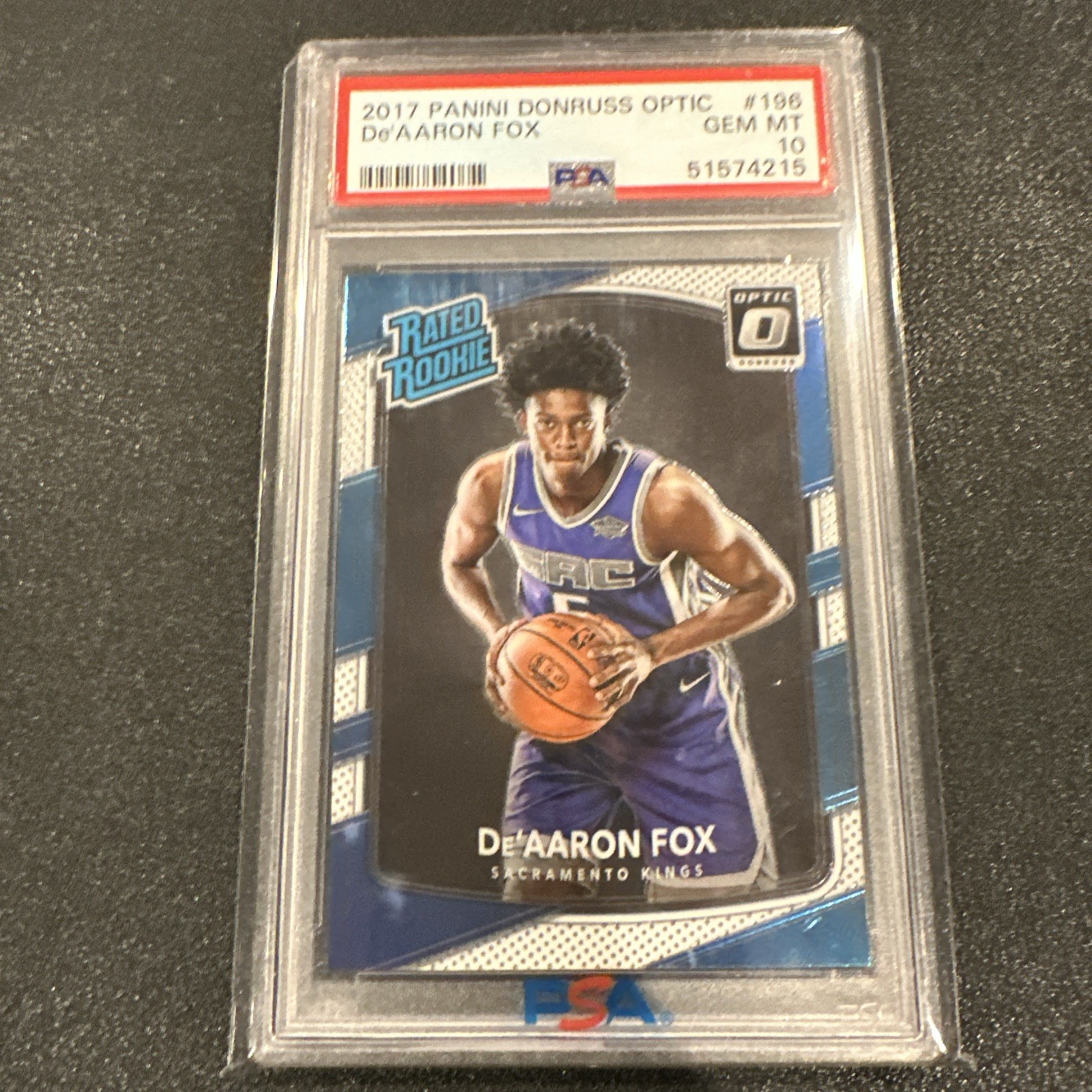 2017-18 Panini Donruss Optic - Rated Rookie De'Aaron Fox #196 (RC)