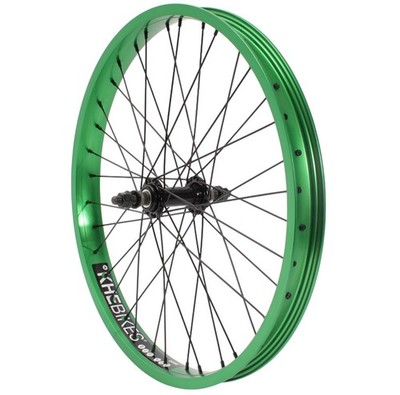 KHE PRISM 20'' BMX Vorderrad   Grün eloxiert, 10mm Achse, 38mm Felge, 798g