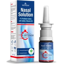 NOVEHA Nasal Spray- 1% Povidone-Iodine Spray, Vitamin D3, Aloe-Vera - Nasal C...