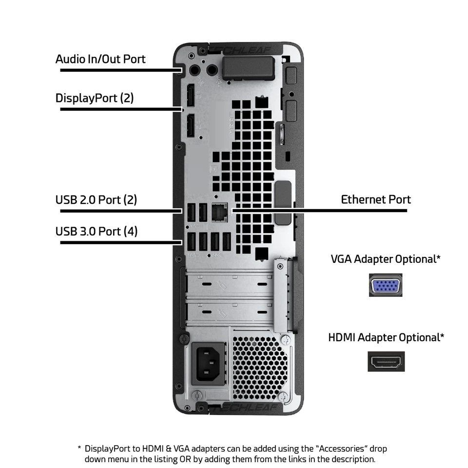 HP Desktop PC i7 8th Gen, up to 64GB RAM, 4TB SSD, Dual 24" LCDs, Windows 11 - Image 3 of 4