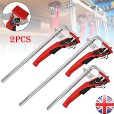 2 x Alloy Steel Quick Ratchet Track Saw Guide Rail Clamp for MFT Table Woodwork