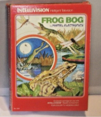 Frog Bog - Intellivision Video Game Cartridge - w/ Box & 1 Overlay Game Mattel