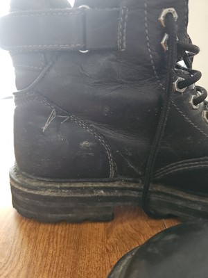 Harley Davidson Men\'s 9 ½ Lace Up Black Leather Boots Steel Toe 95160 Harley Davidson Men main image 4