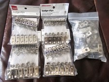 Office Depot Badge Clips - 4 Packs Of 12  Plus Bag Of 35 NWOT Clips
