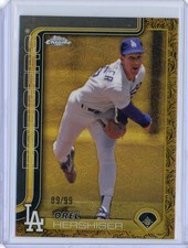 2025 Topps Gilded Orel Hershiser Gold Etch /99 #185 Dodgers HOF