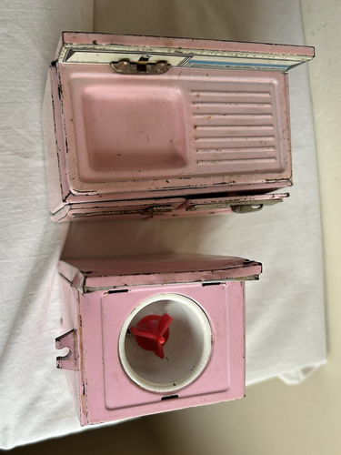 Vtg Toy Kitchen Sink Electric Dishwasher Automatic Washing Machine SSS Japan - Picture 10 of 10
