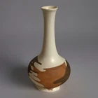 VTG Vase 1980s Haeger USA Pottery MCM Earth wrap in Orange & Brown Vase 7.25”T