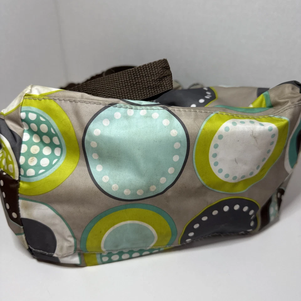 Thirty-One Cinch It Up Termal Picnic Lonchera Saco Bolso de Mano Como Nuevo Chip Circles Foto 3 de 4
