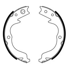 Bremsbackensatz, Feststellbremse Hinterachse mit Belag C07013ABE ABE für CITROËN