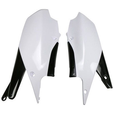 UFO Rear Side Number Plates Panels White YZ450F 2018-2022 YZ450FX 2019-2023