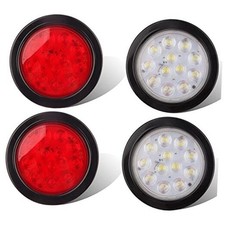 4pcs 4 Inch Round Led Tail Lights - 4 Inch Round Trailer Led Stop Turn Brake