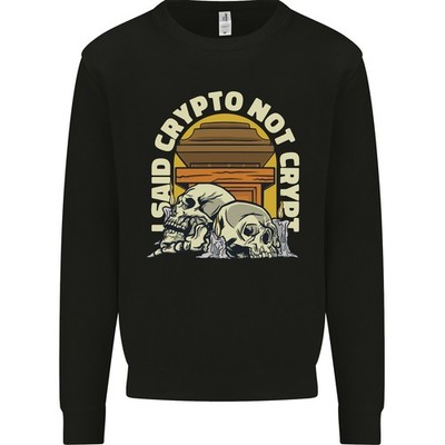 Crypto Nicht Crypt Lustig Kryptowährung Totenköpfe Kinder Sweatshirt Pullover