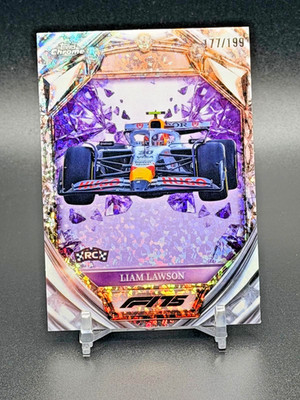2025 Topps Chrome F1 Liam Lawson Diamond 75th Anniversary Purple /199 RC Rokie