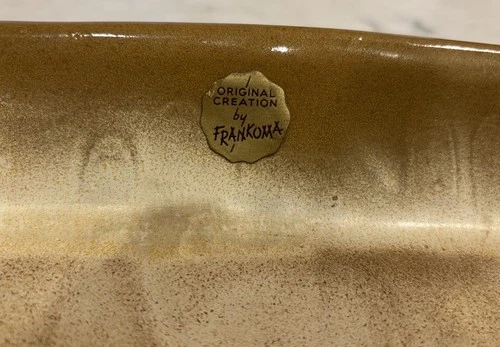 Vintage FRANKOMA MCM Pottery Serving Dish Platter 5Q