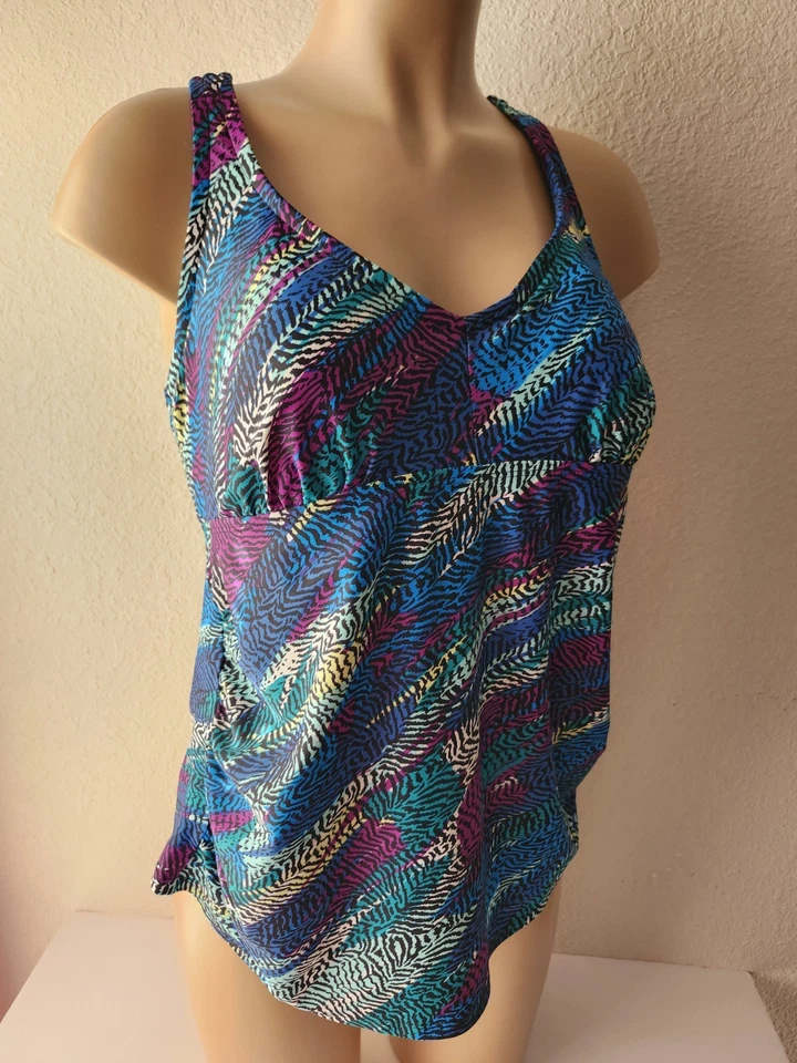 Ava Viv Tankini Swim Top Size 14W - Image 2 of 4