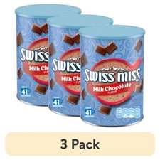 (3 pack) Swiss Miss Milk Chocolate Flavored Hot Cocoa Mix, 45.68 oz. Canister