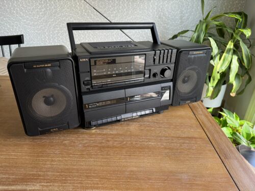 Aiwa CA-W85 Dual Cassette Radio Boombox - Afbeelding 1 van 5
